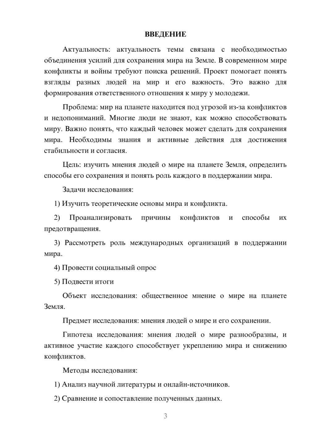 Предпросмотр проекта 3