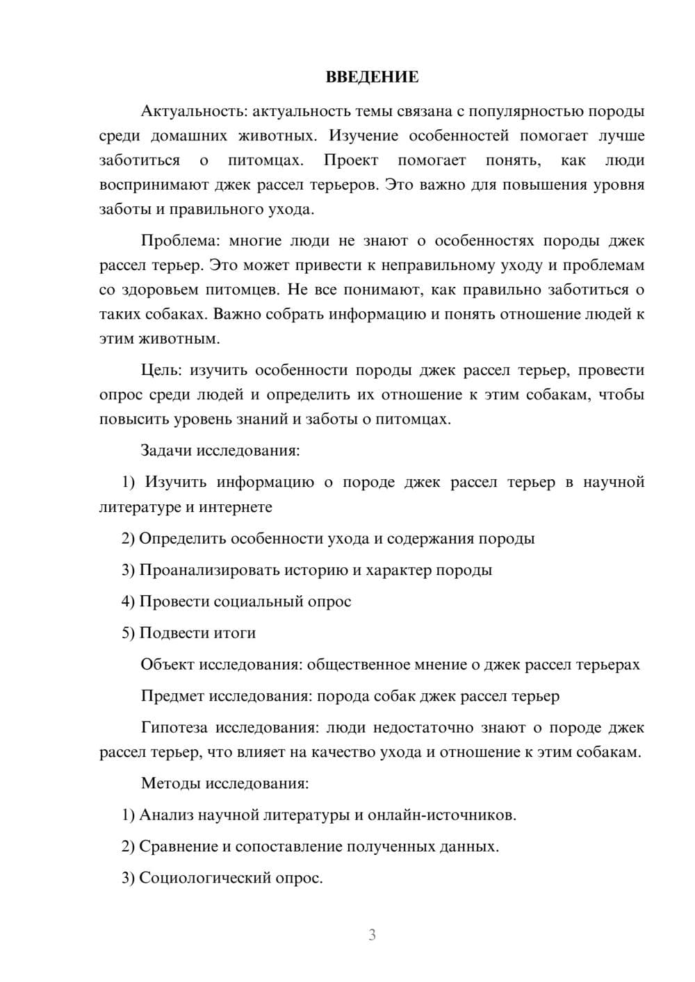 Предпросмотр проекта 3