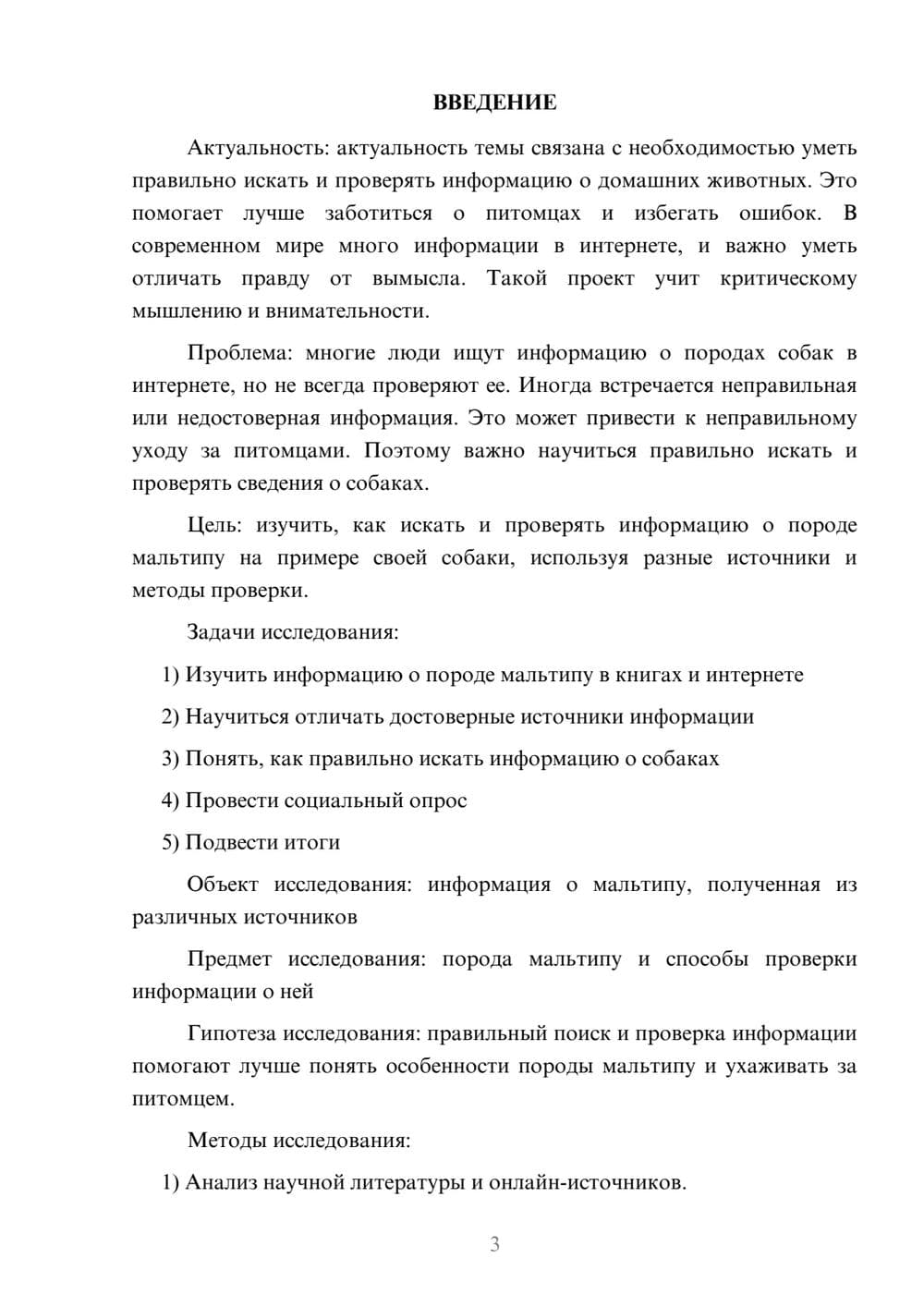 Предпросмотр проекта 3