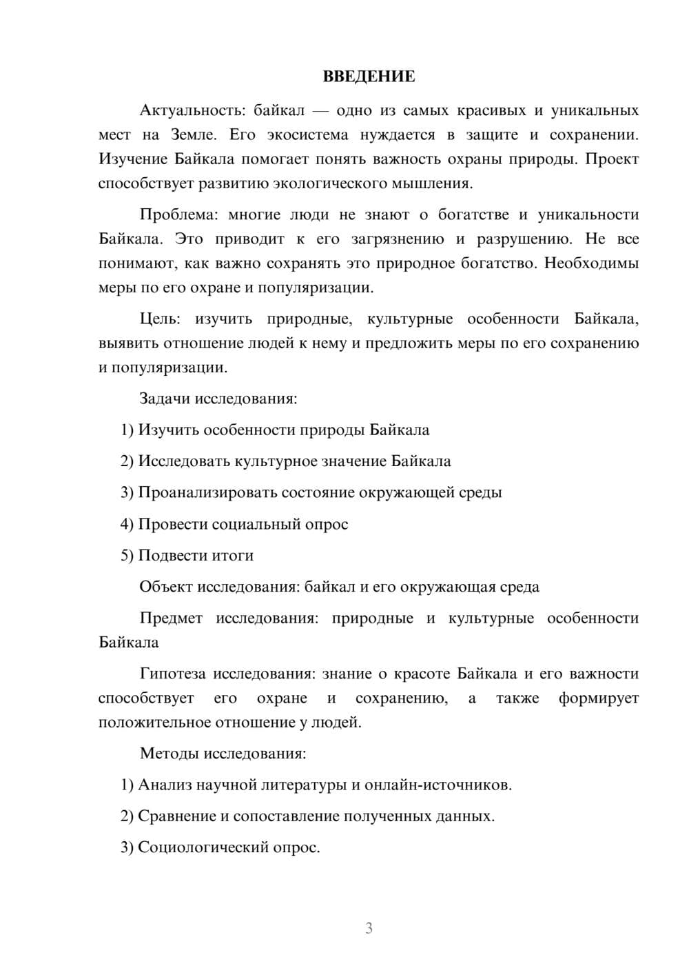 Предпросмотр проекта 3