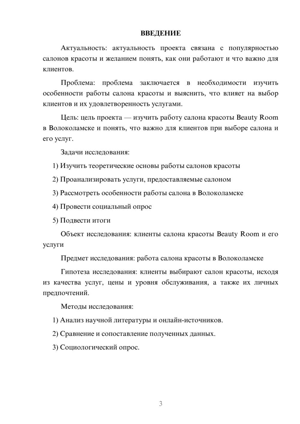 Предпросмотр проекта 3