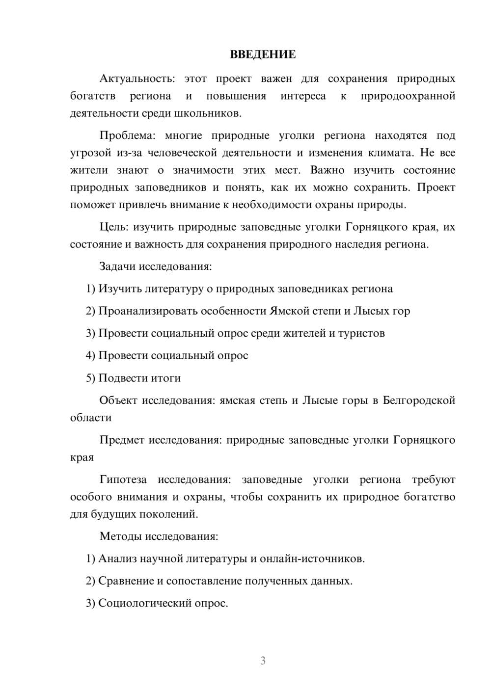Предпросмотр проекта 3