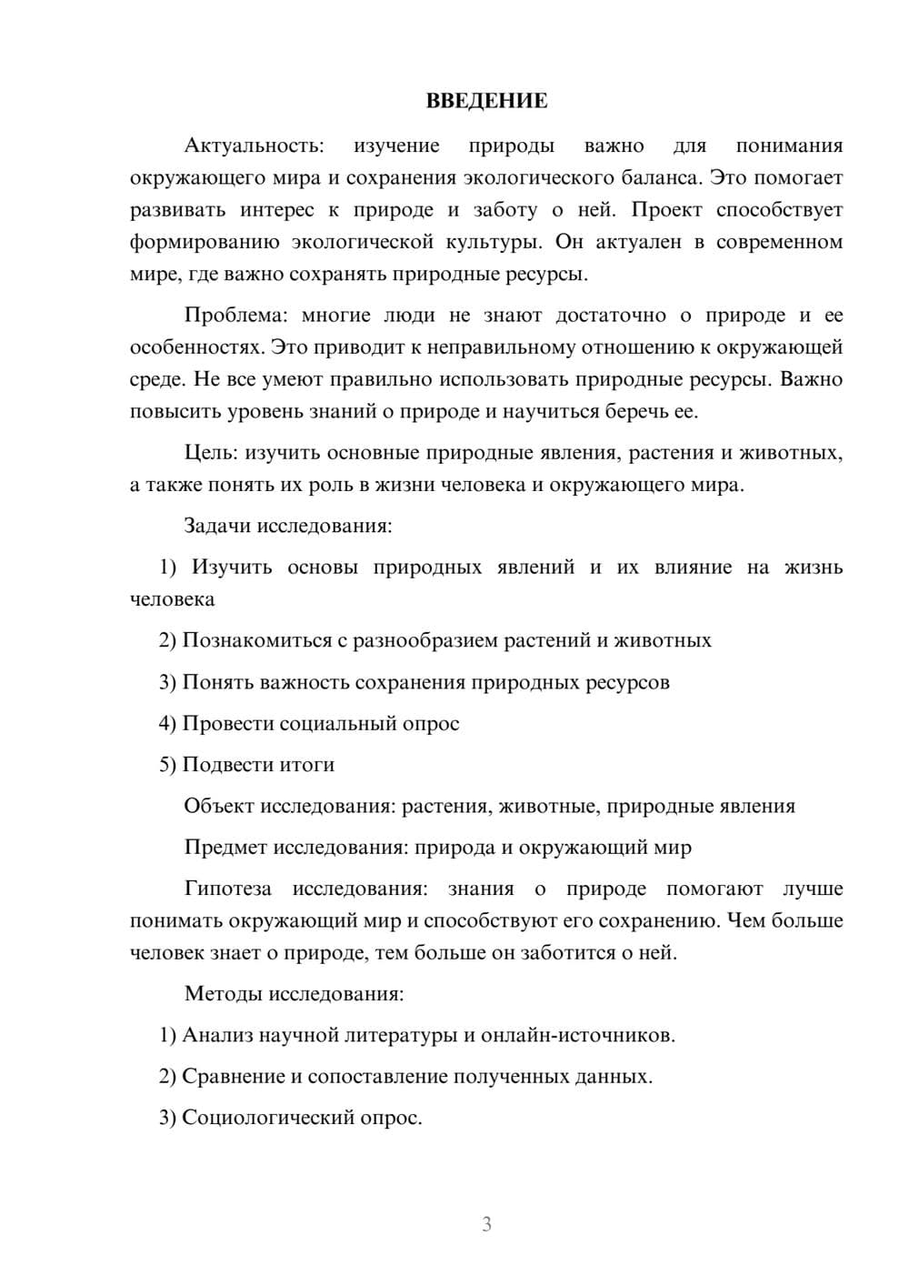 Предпросмотр проекта 3