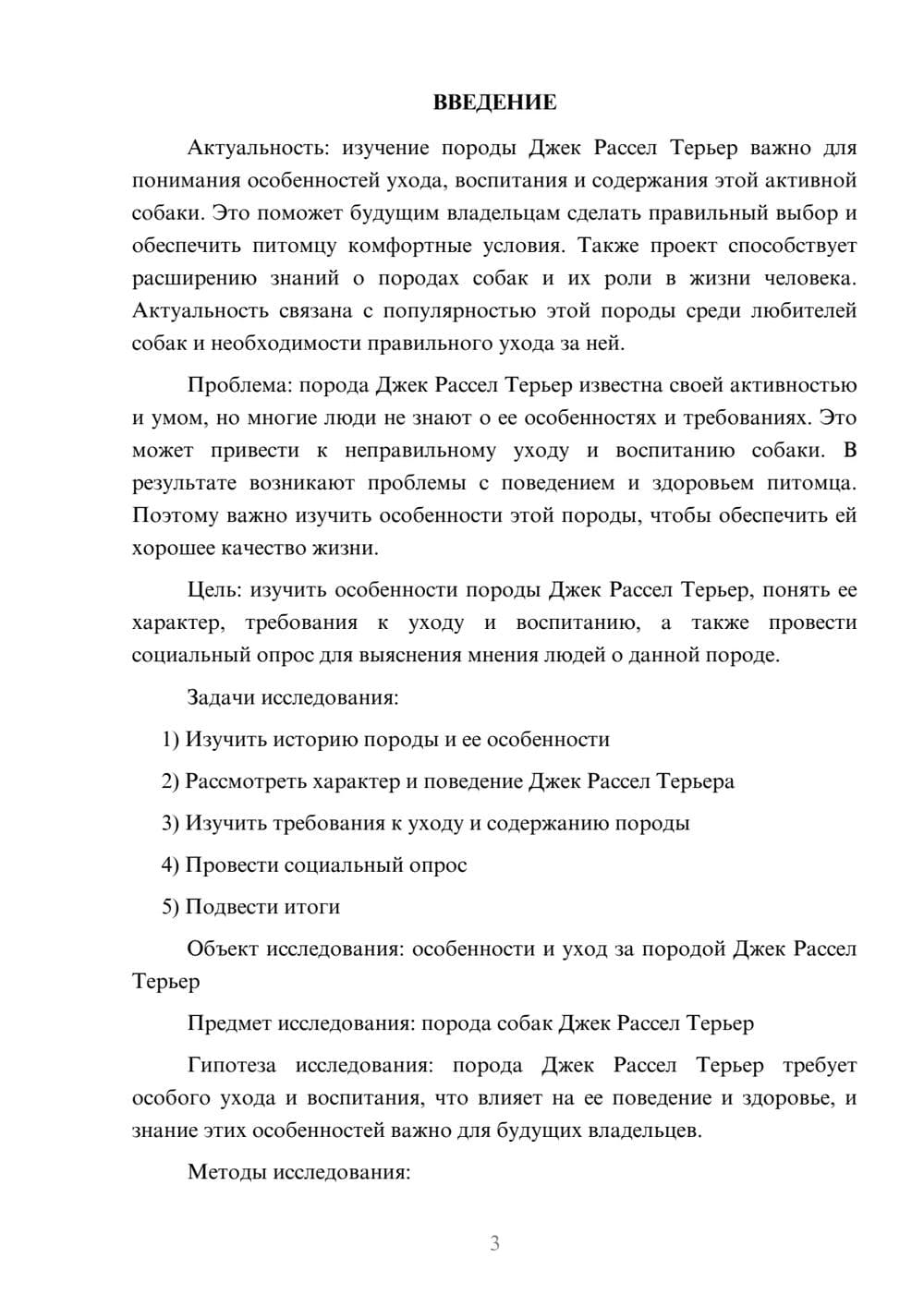 Предпросмотр проекта 3