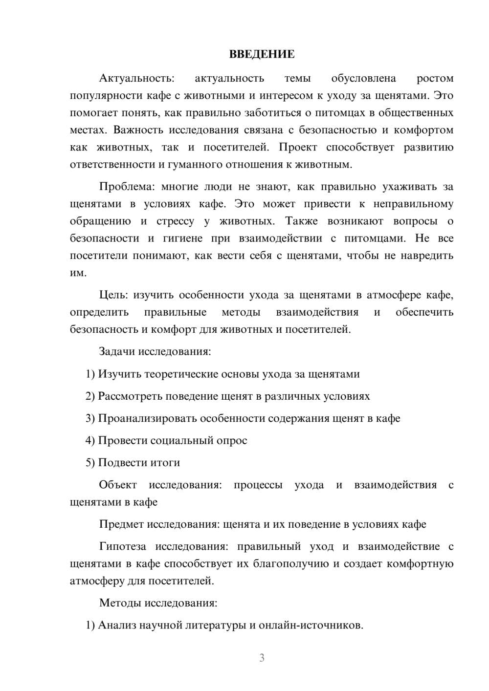 Предпросмотр проекта 3