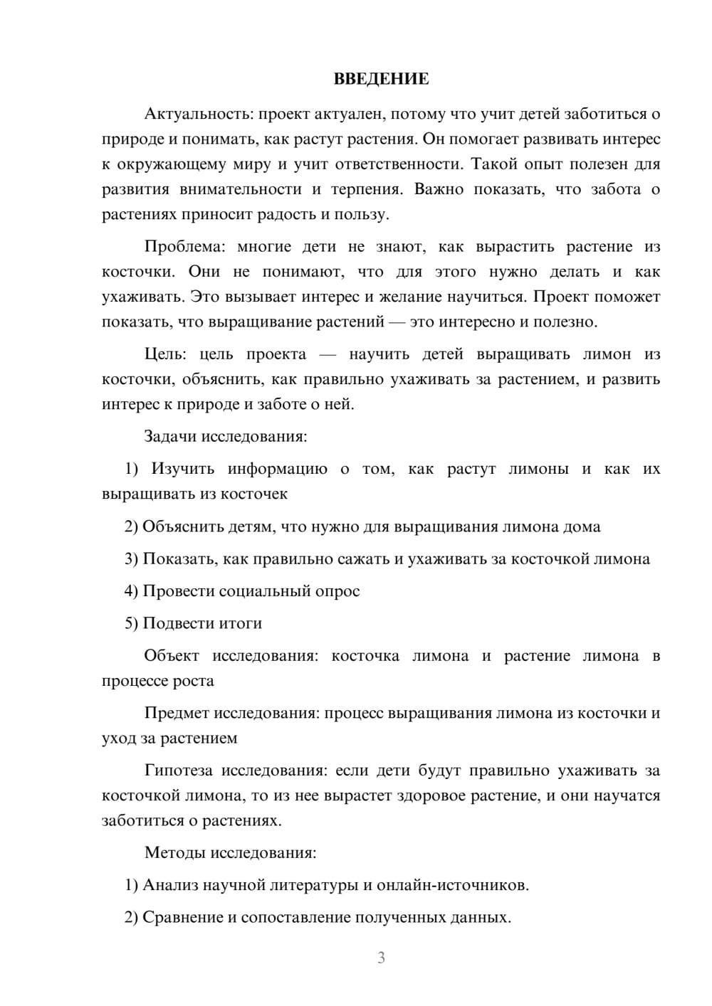 Предпросмотр проекта 3