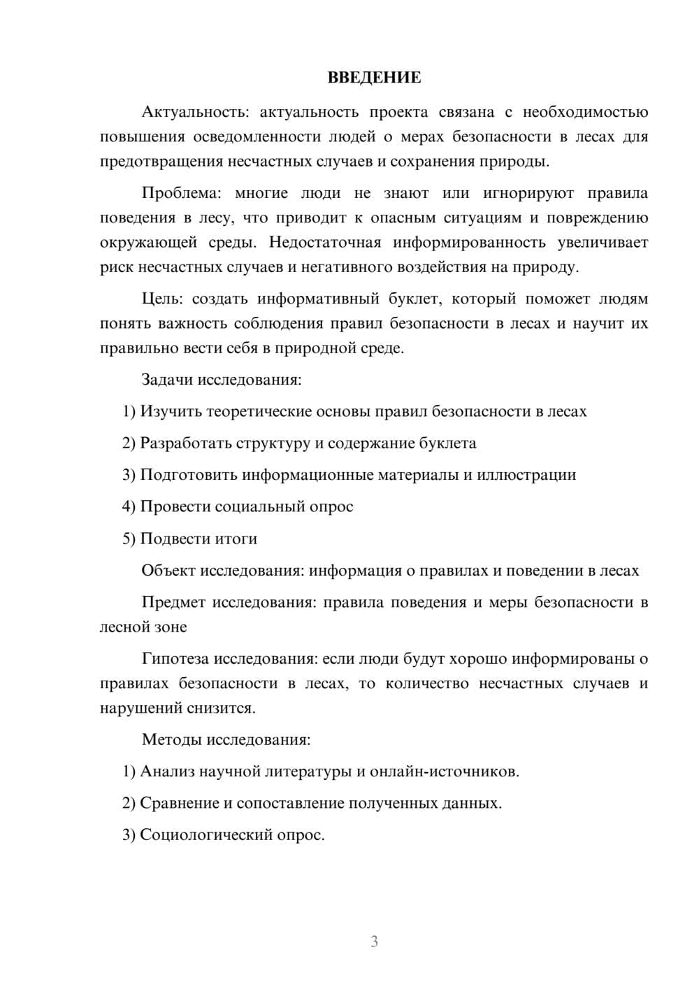 Предпросмотр проекта 3