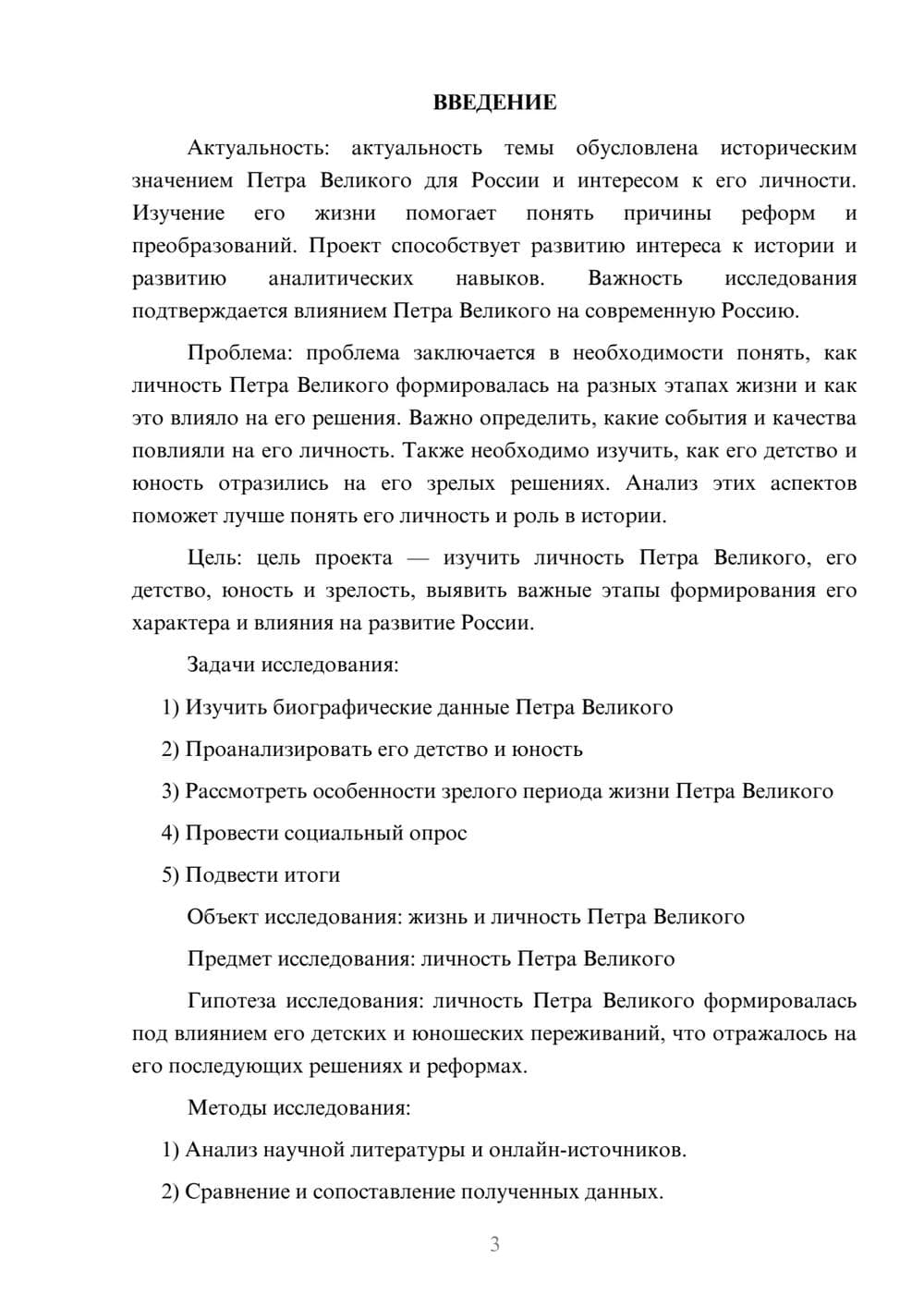Предпросмотр проекта 3