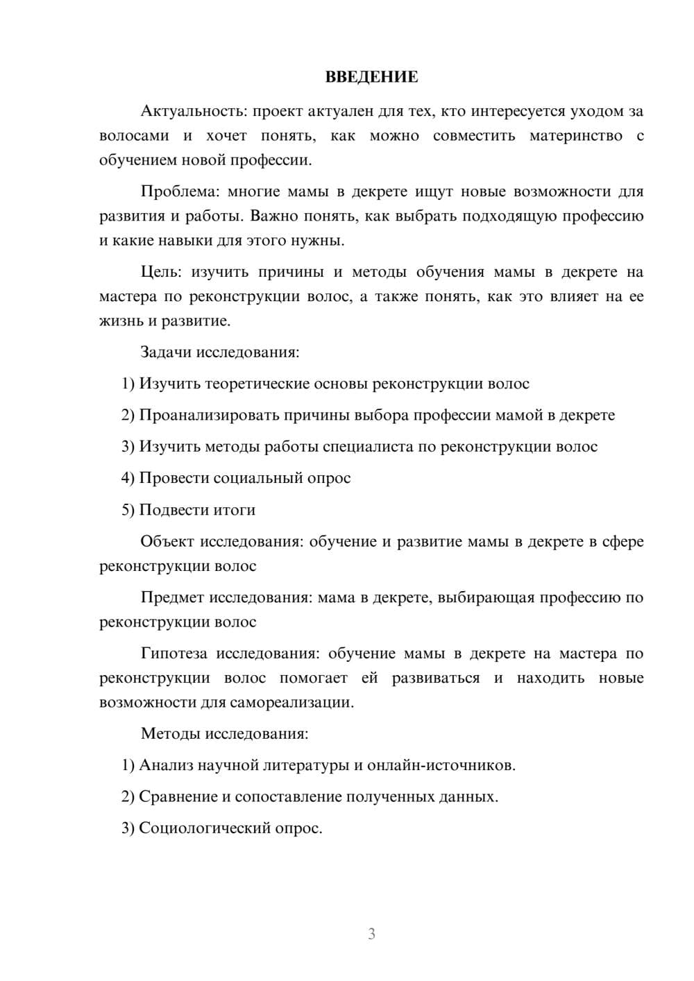 Предпросмотр проекта 3