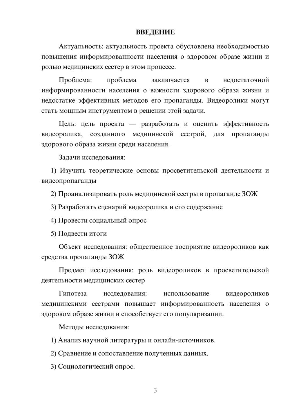 Предпросмотр проекта 3