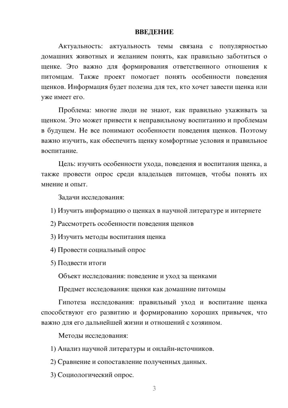 Предпросмотр проекта 3