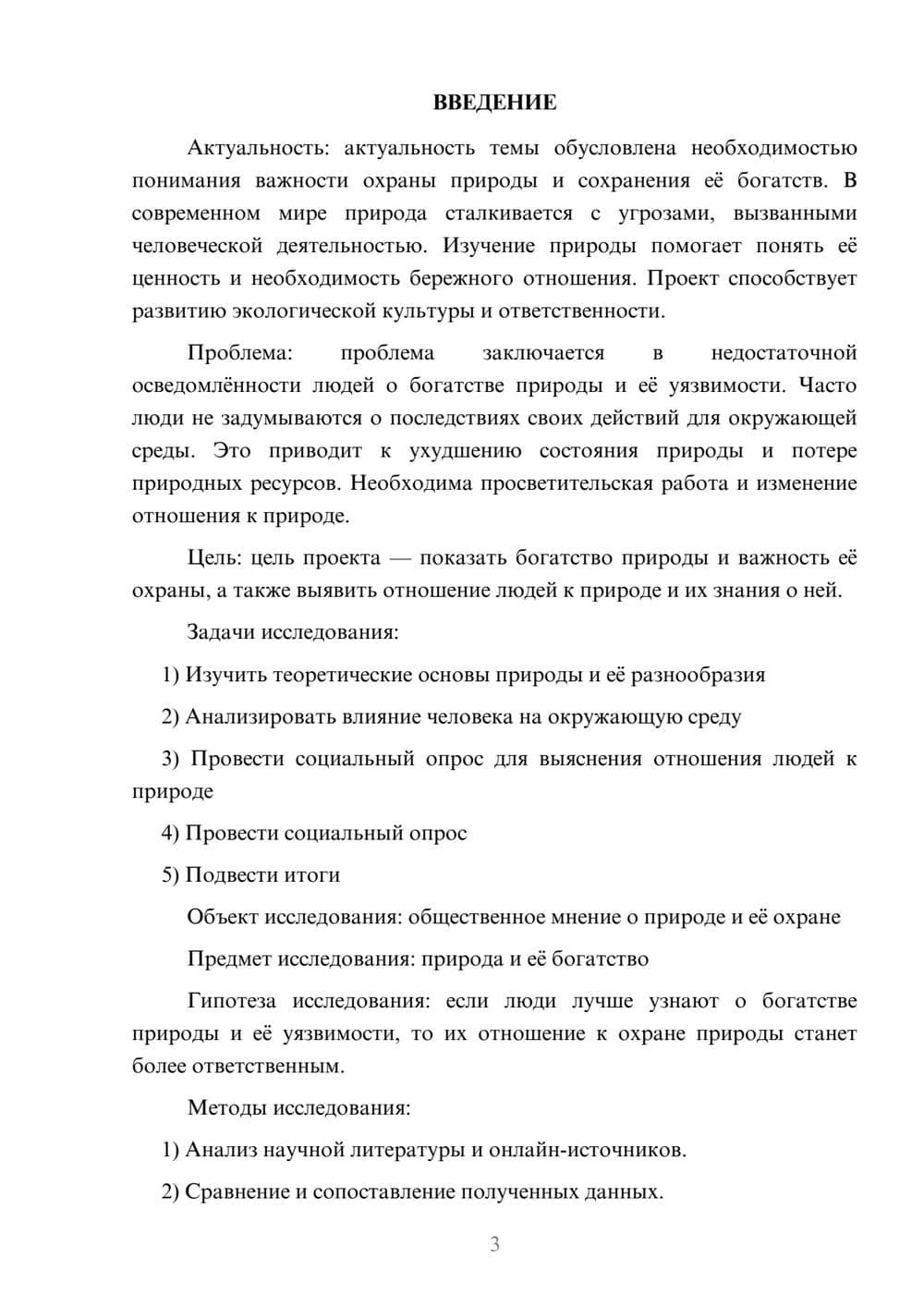 Предпросмотр проекта 3