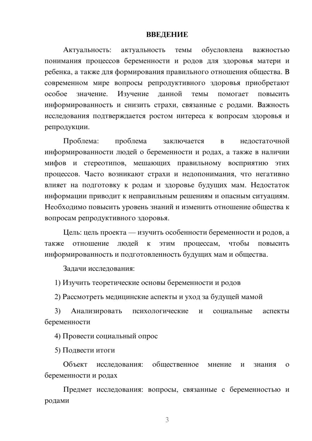 Предпросмотр проекта 3